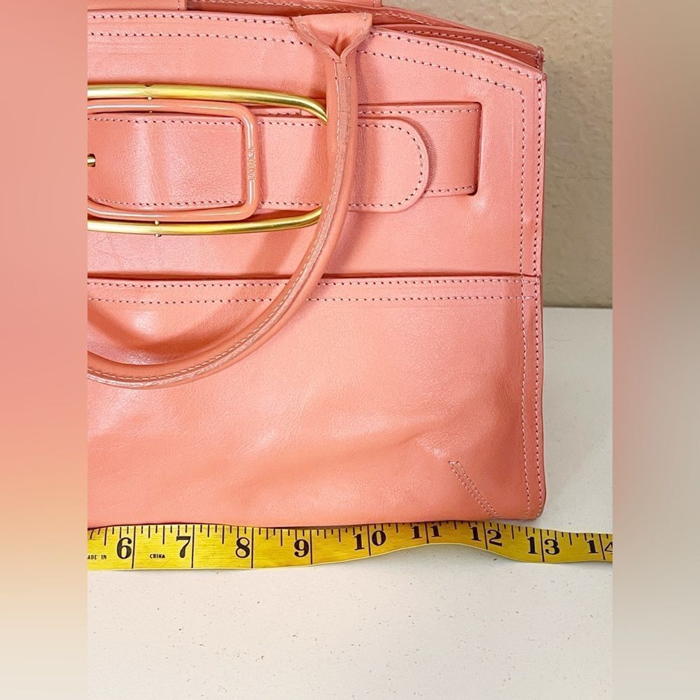 FURLA Coral Pink Leather Top Handle shoulder Tote Bag - Picture 8 of 16